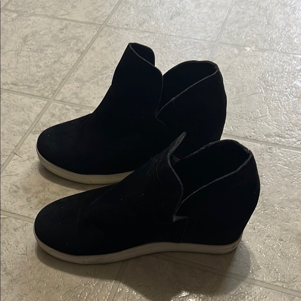 Women's Black Wedge Ankle Boots